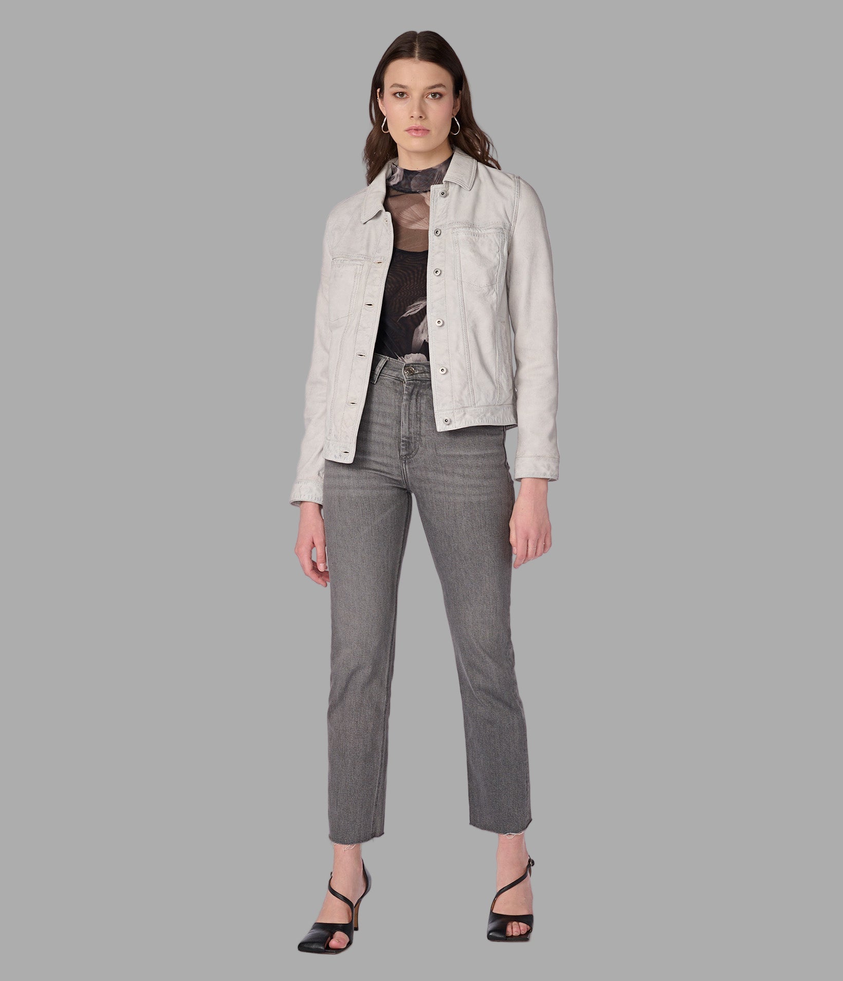 ADDISON LEATHER DENIM JACKET