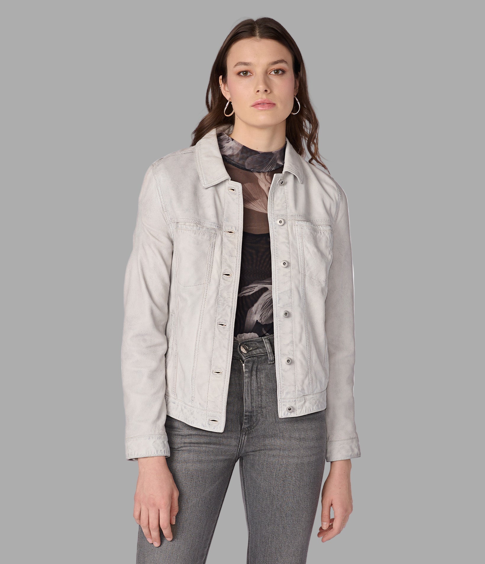 ADDISON LEATHER DENIM JACKET