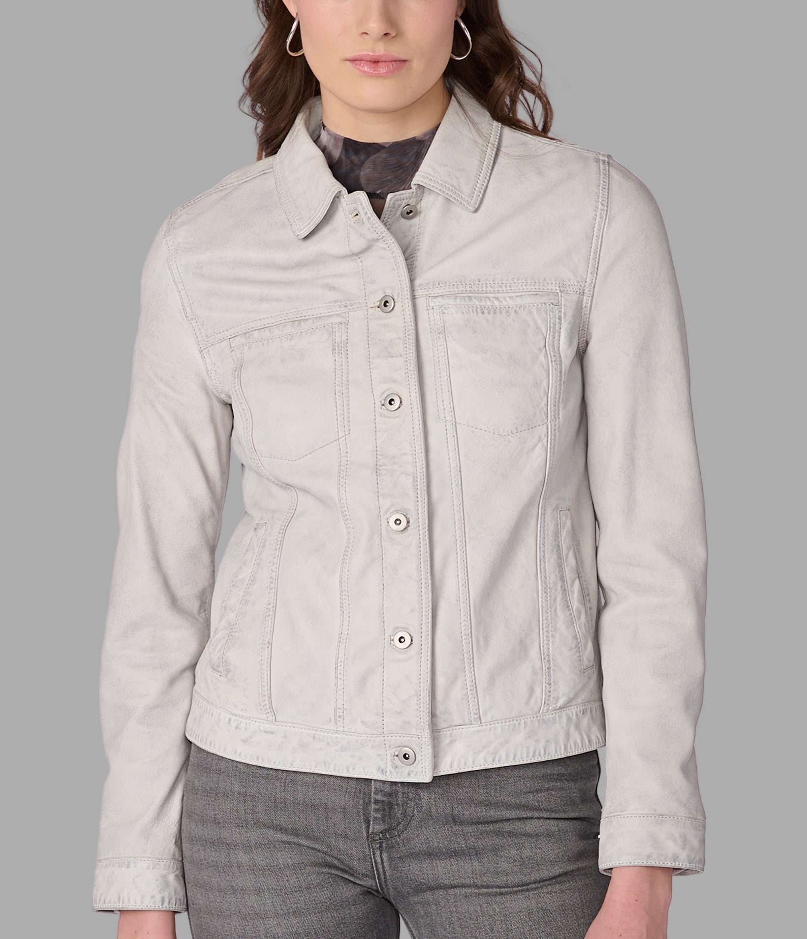 ADDISON LEATHER DENIM JACKET