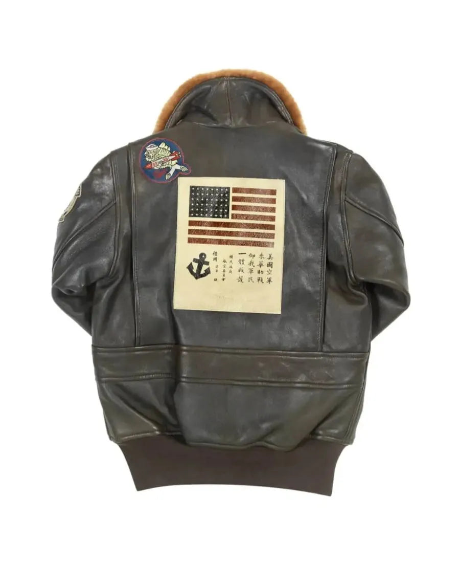 Women Top Gun Flight Leather Jacket