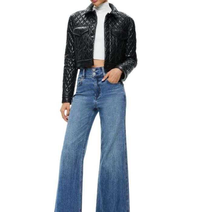 Women's Diamond Quilted Design Original Cropped Jacket