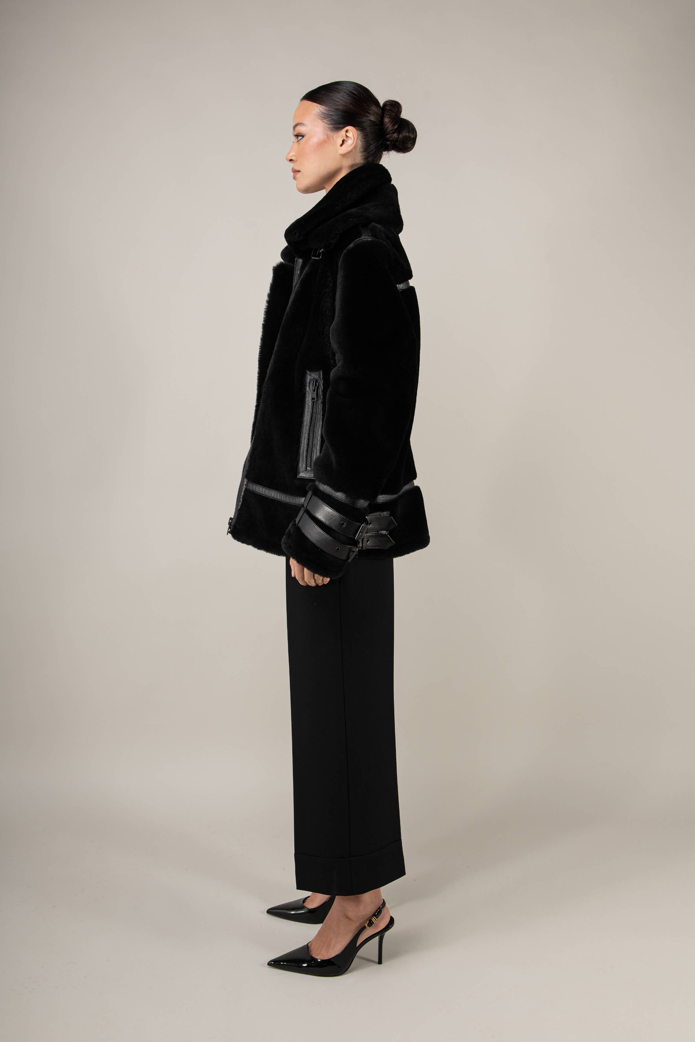 Polar 3.0: Noir Shearling Jacket (Woman)