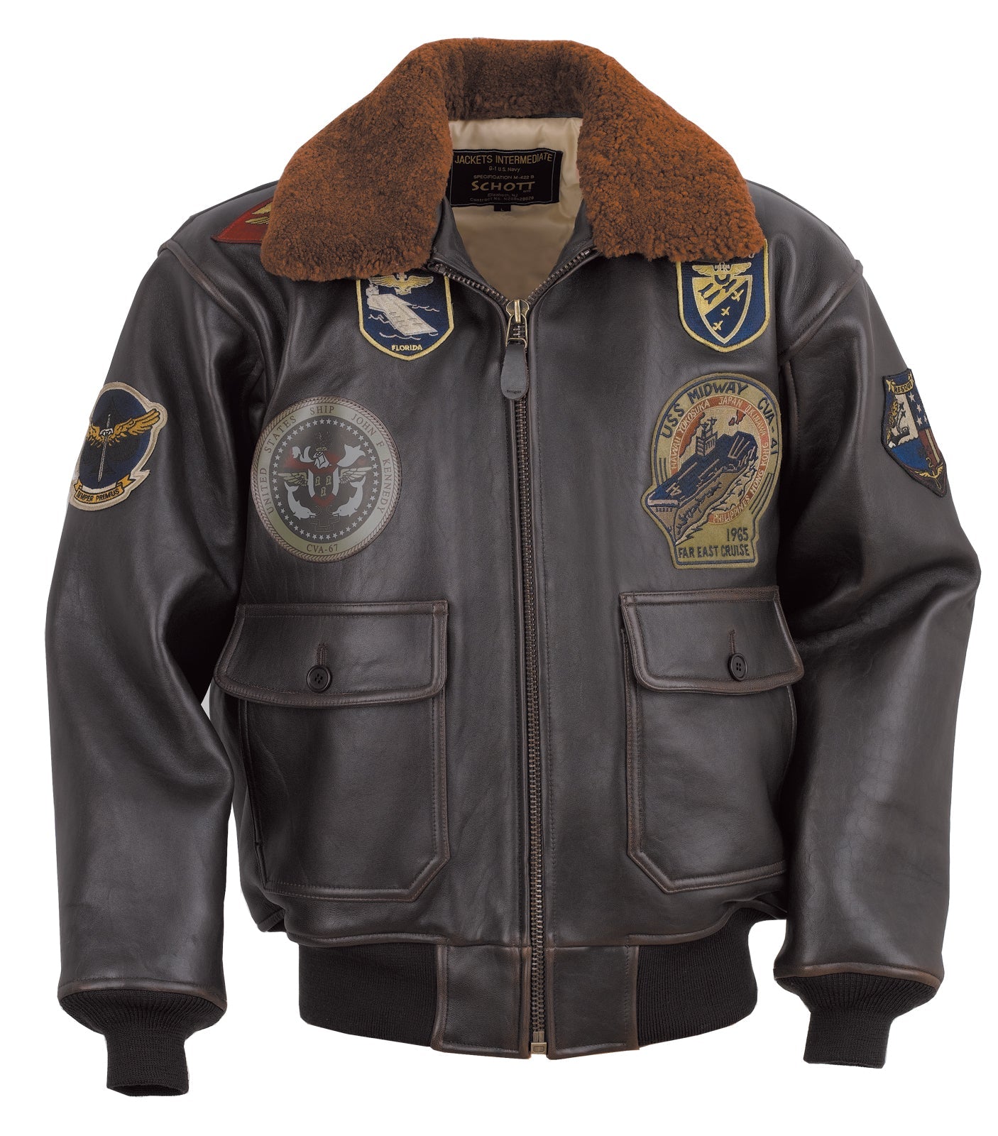 G1TG G-1 Wings of Gold Leather Bomber Jacket