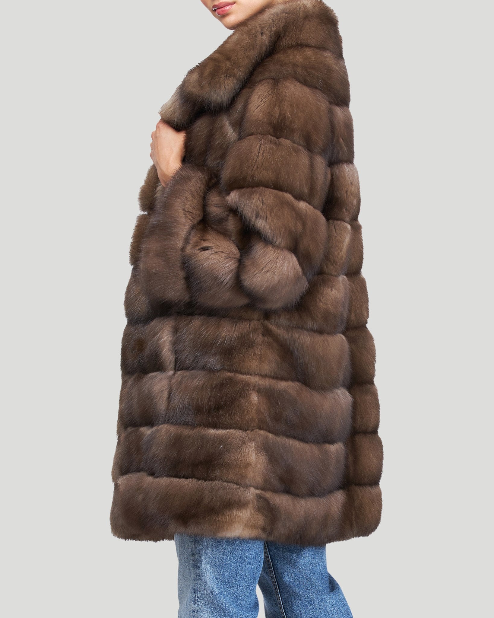 Russian Sable Coat with Cropped Sleeves Gorski First Copy