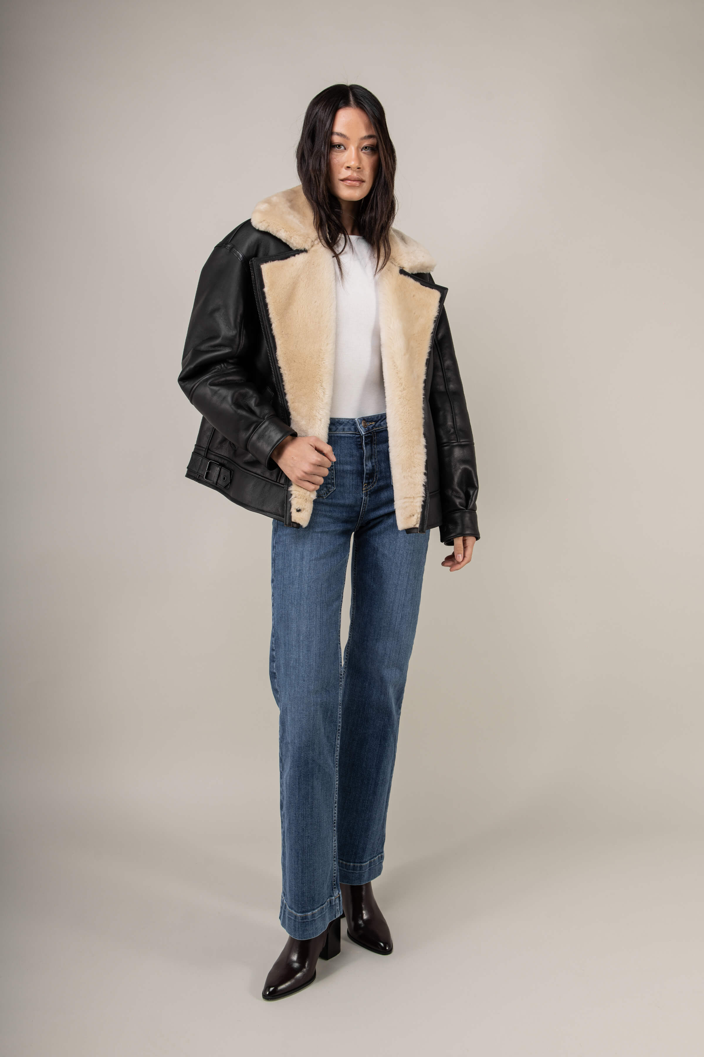 Valor Shearling Aviator Jacket (Woman)